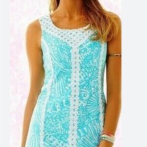 Lilly Pulitzer Turquoise and White Dress